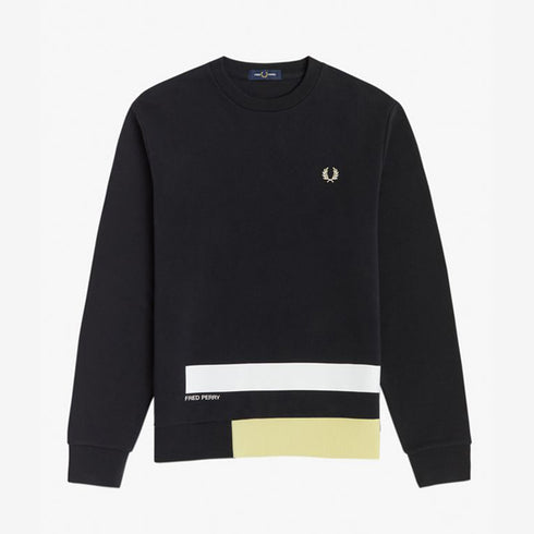 Fred Perry 拼接圓領衛衣